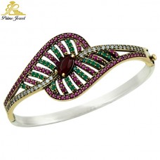 Gümüş Otantik Taşlı Biezik /Bileklik